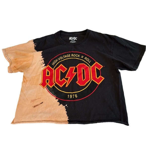 AC/DC | Tops | Acdc High Voltage Rock N Roll 976 Cropped Crew Neck ...